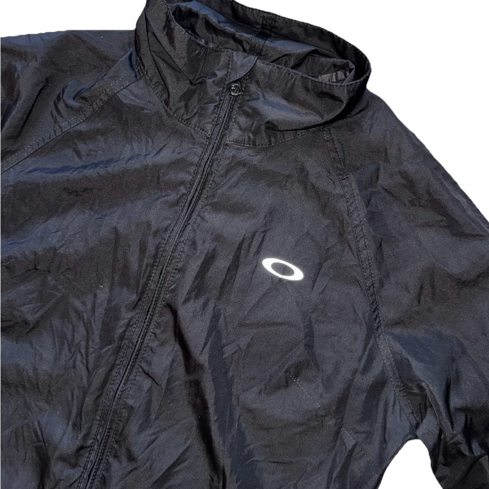 OAKLEY Black Lightweight Windbreaker Jacket with Logo - Picture 2 of 8